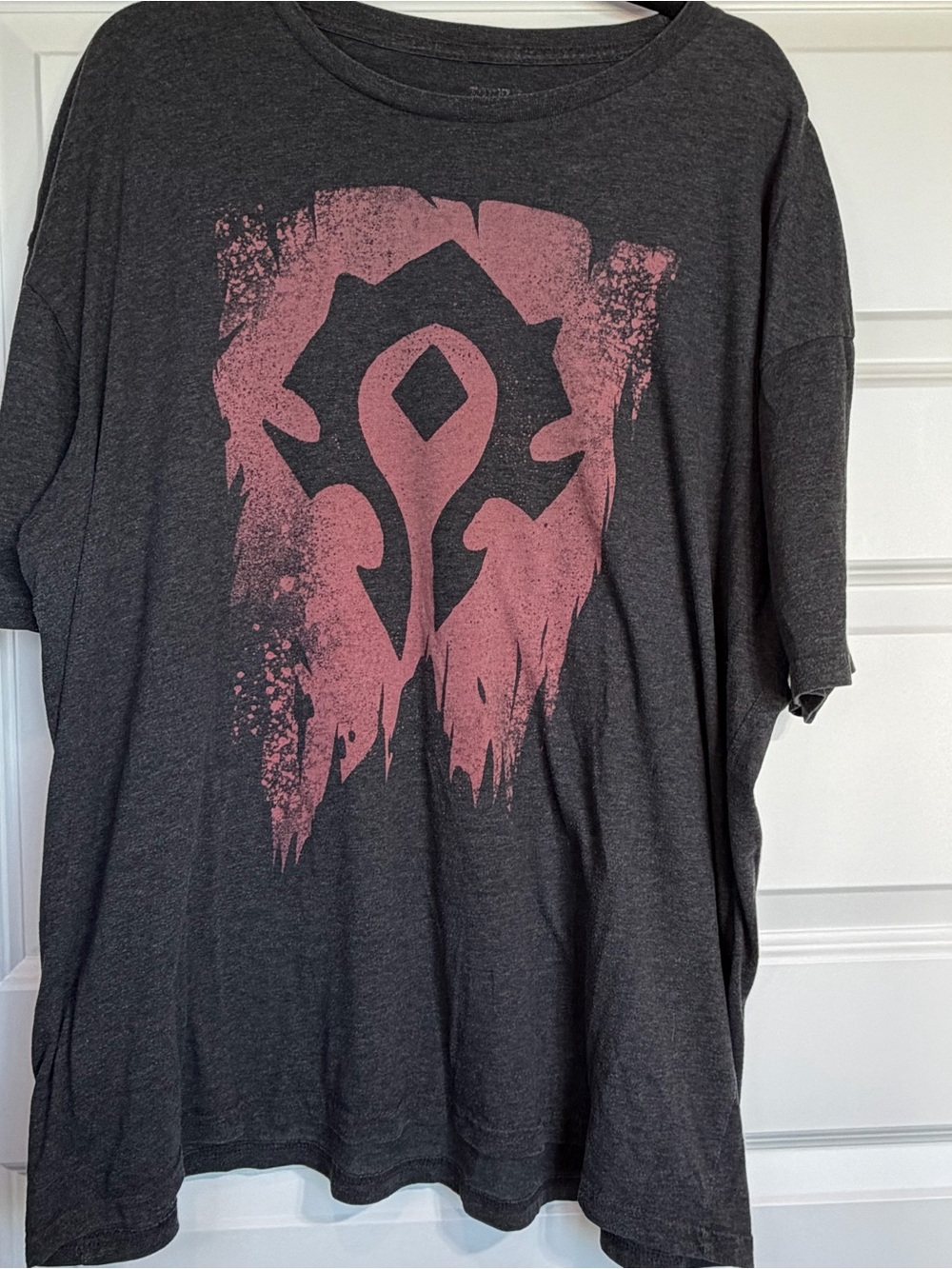 Vintage Y2K World of Warcraft Horde Shirt 2XL Blizzard J!NX Black Pink Graphic